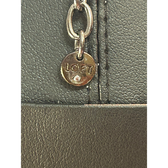 Women's LOFT gunmetal Chain Clear Teardrop Statement Necklace One Size - Picture 4 of 4